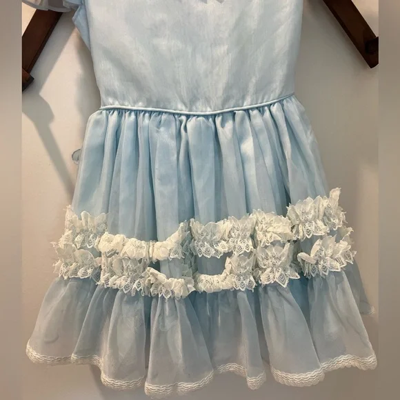 Vintage Dress Sweet N Sassy Light Blue little girl size 4